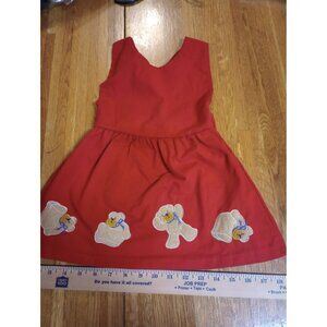 Lucy&Co. Vintage girls teddy bear pinny 3T USA